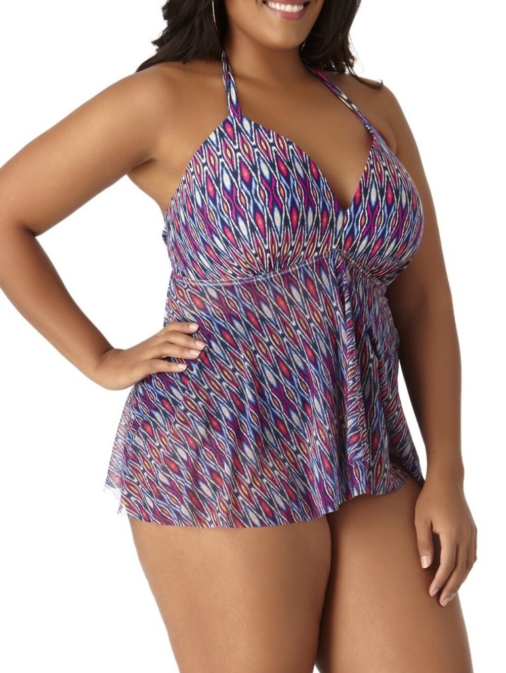 TIME&TRUE TANKINI Adjustable Halter Top Size 1X